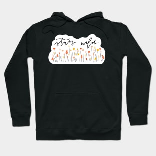 "stay wild" simple wildflowers illustration Hoodie